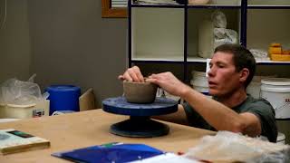 Hand-forming a tea bowl (chawan)