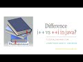 i++ vs ++i java | post increment and pre increment in java