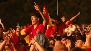 Fans celebrate in Madrid after Euro 2024 victory | AFP