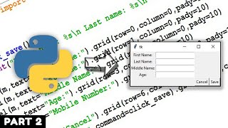 REGISTRATION FORM in PYTHON | PART 2