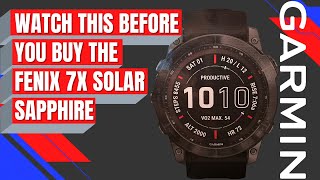 Watch this B4 You Buy Fenix 7X Sapphire Solar