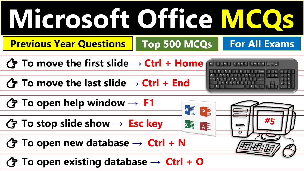 Top 500 MS Office Mcq Questions And Answer | Microsoft Office | MS ...