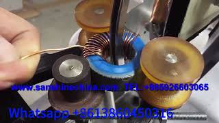 Automatic strong toroid winding machine winds 1.3mm wire on the ferrite toroid core (SS900B8-8)