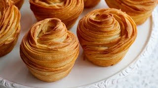 손반죽) 🥐🌹 크러핀 (크루아상 + 머핀) : Cruffin : Puff Pastry Muffin, Croissant+muffin|Brechel