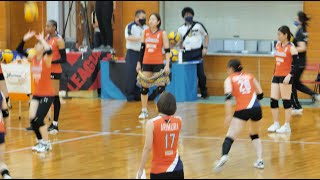 試合前の練習【女子バレー】アランマーレ＆KUROBEアクアフェアリーズ～【Japanese volleyball】