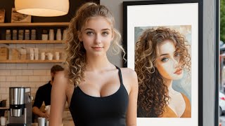 4K AI Art Lookbook ,Cute 19 years old Beautiful Girls, get ready with me#shorts