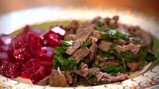 Sautéed Beef with Beet Greens \u0026 Creamy Horseradish Beets | John Soules Foods