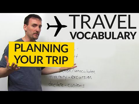 English travel vocabulary: planning a trip