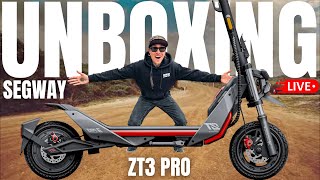 LIVE: NEW Segway ZT3 Pro Unboxing, Assembly \u0026 Q\u0026A | First Off-Road Electric Scooter (Under $1000)