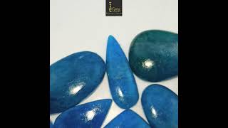 Natural Neon Apatite Cabochon Gemstone, Blue Apatite stone, purchase link in the description.