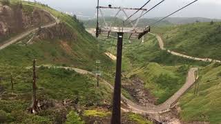 車窓　白根火山ロープウェイ