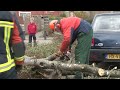 hoogezand boom op de nolenstraat afgeknapt door harde wind