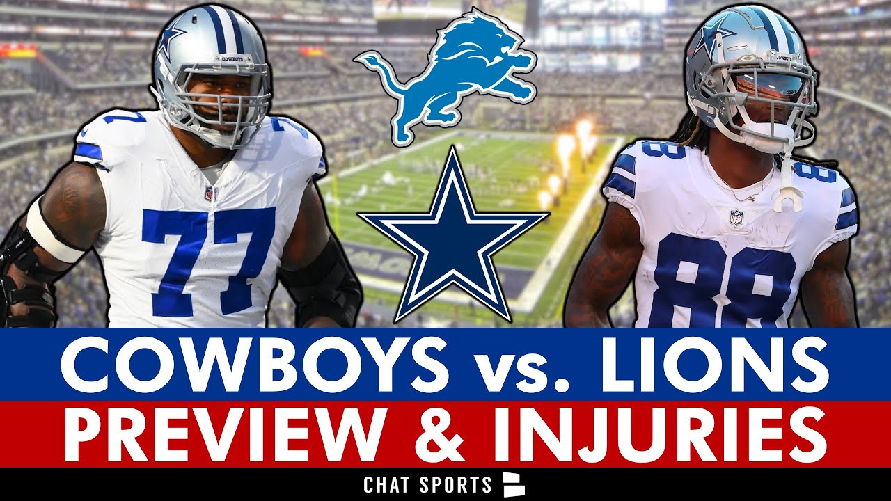 Dallas Cowboys Vs. Detroit Lions: Injury Report, Top Matchups, Players ...