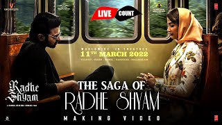 The Saga Of Radhe Shyam (Making Video) live count | Prabhas | PoojaHegde | RadhaKrishna | 11th March