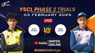 YSCL 2025 Live: Under 14 | Indian leopards vs Indian Jaguars - Phase 2 Trials