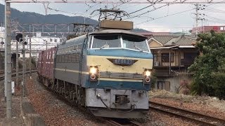 JR貨物　EF66 27牽引8056レ　＠石山　2013/12/24