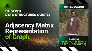 Adjacency Matrix Representation of Graph | Data Structures Lecture 59 | The cs Underdog