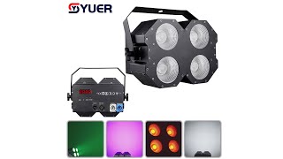 YUER™️ NEW Mold 4 Eyes 200W LED RGBW 4IN1 COB Full Color Lighting 4X50W Blinder Lighting