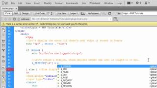 PHP Tutorial: PHP Login (Part 2)