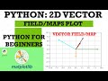 PYTHON TUTORIALS FOR BEGINNERS| HOW TO PLOT 2D VECTOR FIELD/MAP| #python #matplotlib