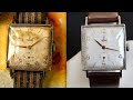 ROLEX TUDOR watch restoration 1940’s | tutorial learn how to service dial clean nickel plating asmr