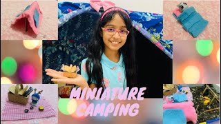 DIY Easy Miniature Camping |  Miniature Tent  | Picnic Basket  | Camp fire and MUCH MORE!!!