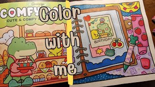 Color with me #9 CocoWyo | Relaxing | No music | No talking | ASMR