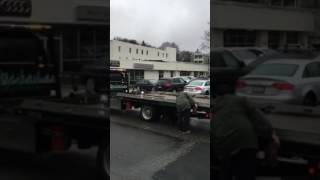 Audi violation January 18 2:32 PM unloading car Boylston Street route nine Cityside towing