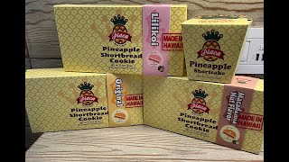 Piaca Pineapple Shortbread Cookie: Lilikoi, Original \u0026 Macadamia Nut, Pineapple Shortcake Review