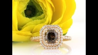 Mark Broumand - 2.21ct Fancy Dark Orange Brown Radiant Cut Diamond Engagement Ring