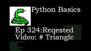 Python Basics Requested Number Triangle
