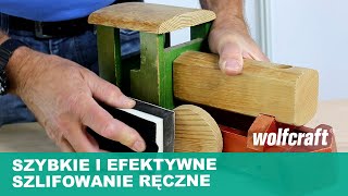 4-częściowy zestaw do szlifowania ręcznego z mocowaniem na rzep  | wolfcraft