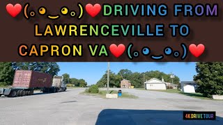 DRIVING FROM CAPRON, VIRGINIA TO LAWRENCEVILLE, VA ON HWY US 58 2022 4K VIDEO