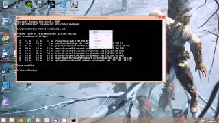 Making and copying a tracert in Windows
