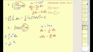 Integration Using Substitution - Part 1 of 2