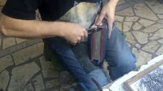 Shoemaking of TucciPolo real Stingray fish leather handmade Shoes