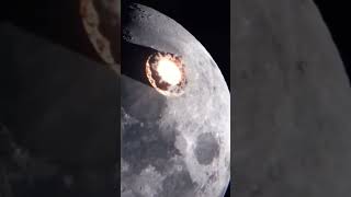 Live footage: Asteroid ☄️ hitting#telescope #nasa #binocularsnews