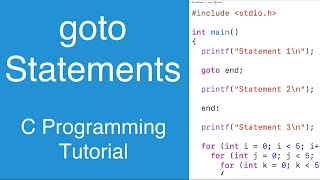 goto Statements | C Programming Tutorial