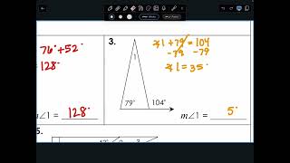 Triangle Angle Sum Theorem & Exterior Angle Sum Theorem