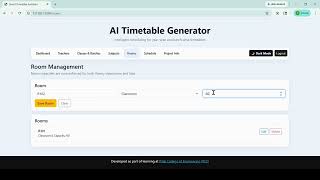 AI Based Timetable Generator
