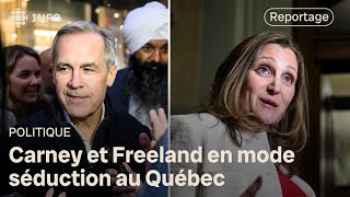 Incursion de Carney et de Freeland au Québec