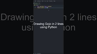 #shorts #python_assignment Drawing Satoru Gojo using python in 2 line #python #gojosatoru #python3