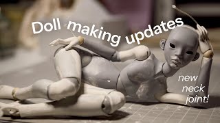 Making double neck joint for BJD Doll from clay • part 3 of remaking the doll