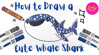 How to Draw a Cute Whale Shark