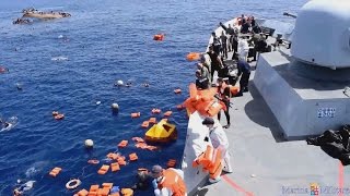 Boat flips as migrants try to reach Europe