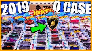 Unboxing Hot Wheels 2019 Q Case 72 Car Assortment! *NEW LAMBORGHINI, TREASURE HUNT FIND, MOD ROD*