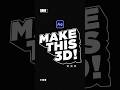 Make The Best 3D Text Designs in After Effects #motiongraphics