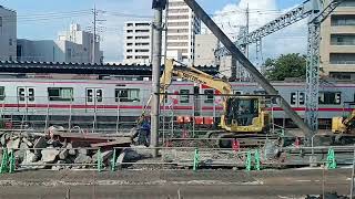 東武70000系  71713編成　普通　中目黒行き　春日部駅2番線発車