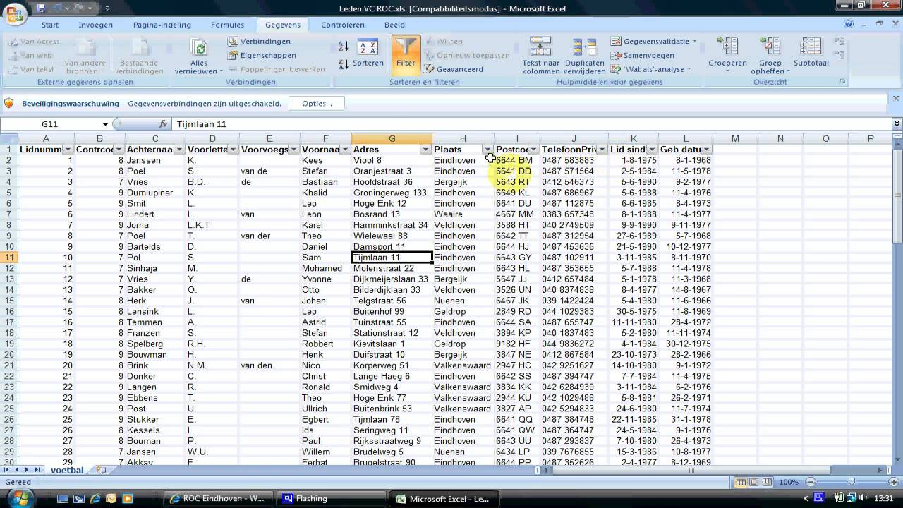 Database In Excel - YouTube