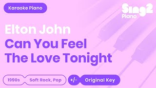 Can You Feel the Love Tonight - The Lion King | Elton John (Karaoke Piano)